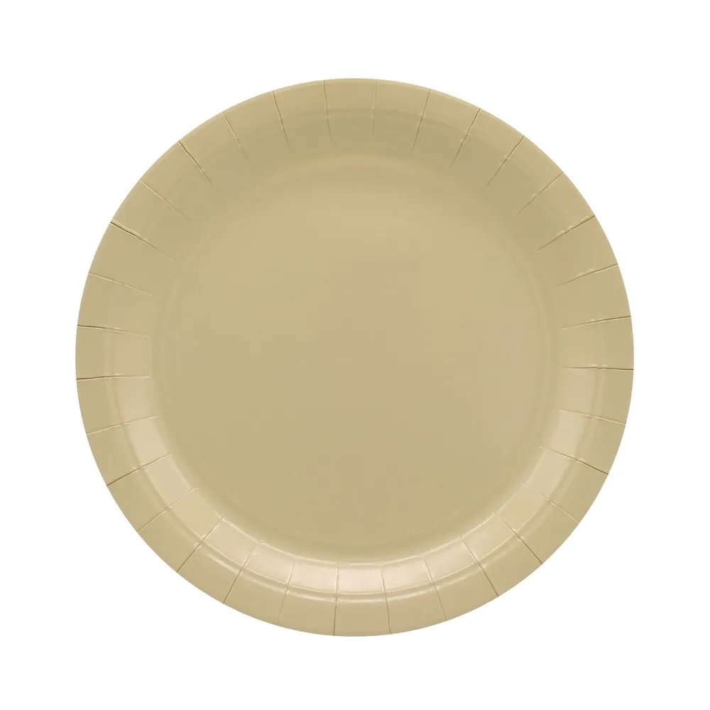 Piatti in carta Avana 24cm – Confezione da 15 pezzi