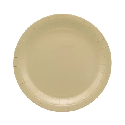 Piatti in carta Avana 24cm – Confezione da 15 pezzi