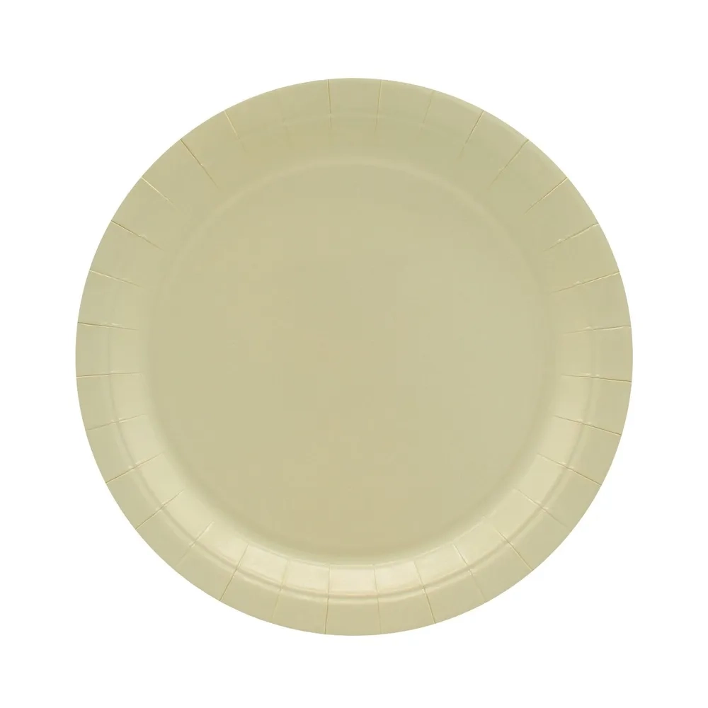 Piatti in carta Avorio 24cm – Confezione da 15 pezzi