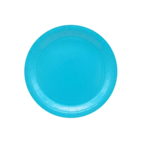 Piatti in carta Turchese 18cm – Confezione da 15 pezzi