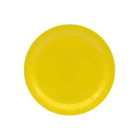 Piatti in carta Giallo 18cm – Confezione da 15 pezzi