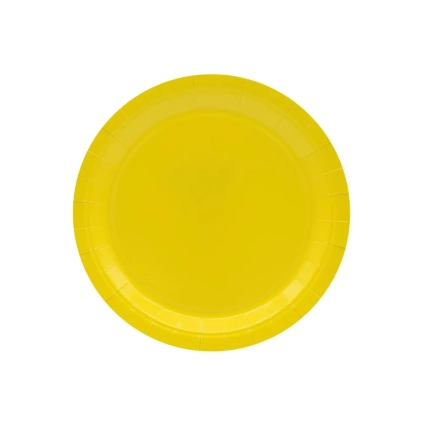 Piatti in carta Giallo 18cm – Confezione da 15 pezzi