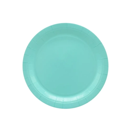 Piatti in carta Acquamarina 18cm – Confezione da 15 pezzi
