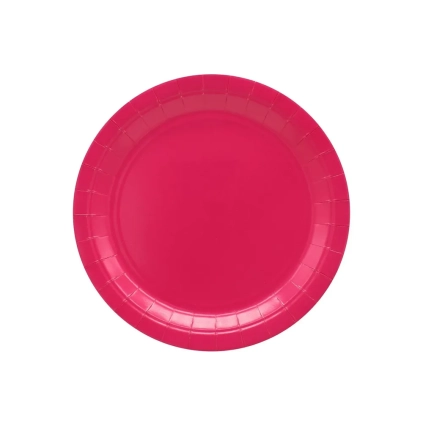 Piatti in carta Fucsia 18cm – Confezione da 15 pezzi