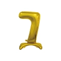 Palloncino numero 7 Oro standing super shape 30" (76cm) in mylar, 1pz.