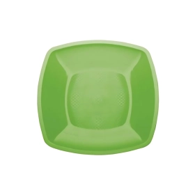 Piatto Dessert square Verde Lime 18cm ,25pz.