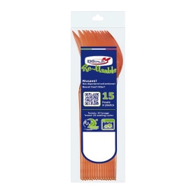 Forchette Compact Arancio in plastica riutilizzabili e lavabili in lavastoviglie, 15pz