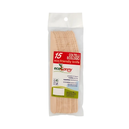 Coltelli ecologici in legno di betulla, 15 pz