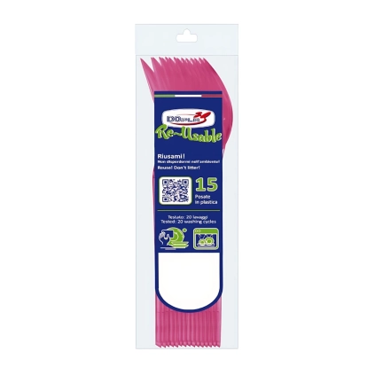 Cucchiai Compact Fucsia 15pz
