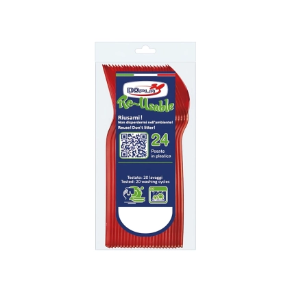 Cucchiaini Dessert Rosso 24pz