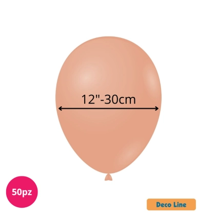 Palloncini Deco Line pastello 12" (30cm) Rosa Argilla 242, 50pz.