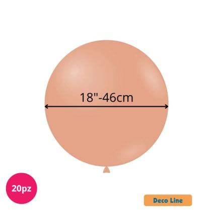 Palloncini Deco Line pastello 18" (46cm) Rosa Argilla 242, 20pz.