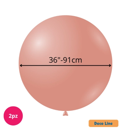 Palloncini Deco Line pastello 36" (91cm) Rosa Argilla 242, 2pz.