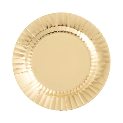 Piatti Round Oro 27cm, 8pz.