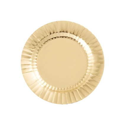 Piatti Round Oro 21cm, 8pz.
