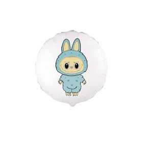 Palloncino Angry Bunny Celeste 18'' (45cm), 1pz.