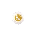 Palloncino Comunione Foglie di Ulivo Oro tondo 4''(10cm), 5pz.