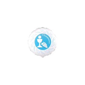 Palloncino Foglie di Ulivo Celeste tondo 4''(10cm), 5pz.