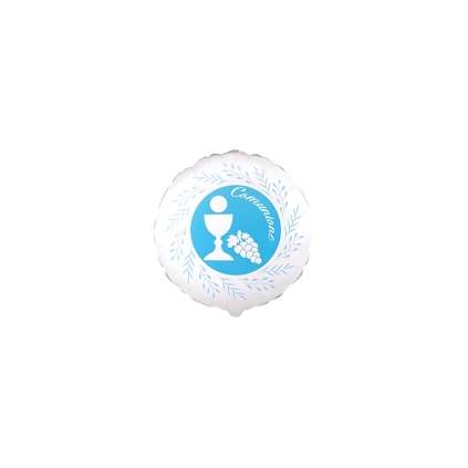 Palloncino Foglie di Ulivo Celeste tondo 4''(10cm), 5pz.