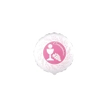 Palloncini Comunione Rosa tondo mini shape 9" (22cm) in mylar, 5pz.
