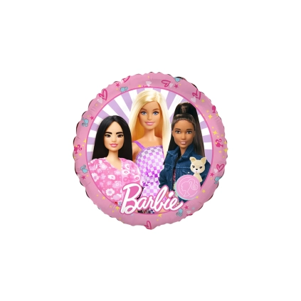 Palloncino in Mylar Barbie Tondo 18"(45cm), 1pz.