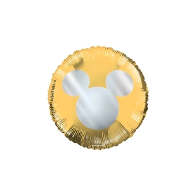 Palloncino Oro Chic Topolino - Mickey Party standard shape 18" (45cm) in mylar, 1pz.