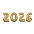 Kit palloncini capodanno numero 2026 oro da 14''- 35cm, 1pz.