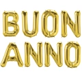 Kit palloncini capodanno lettere  buon anno oro da 40''- 101cm, 1pz.