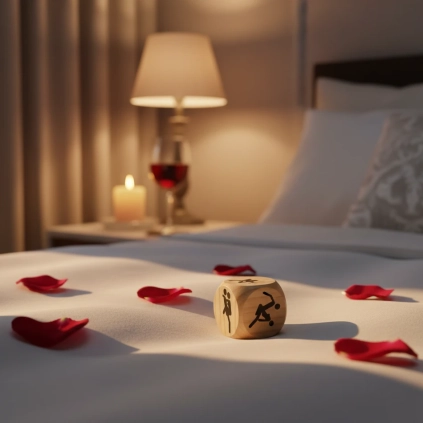 Dado Kamasutra in legno 6x6cm con posizioni | Gioco per coppie