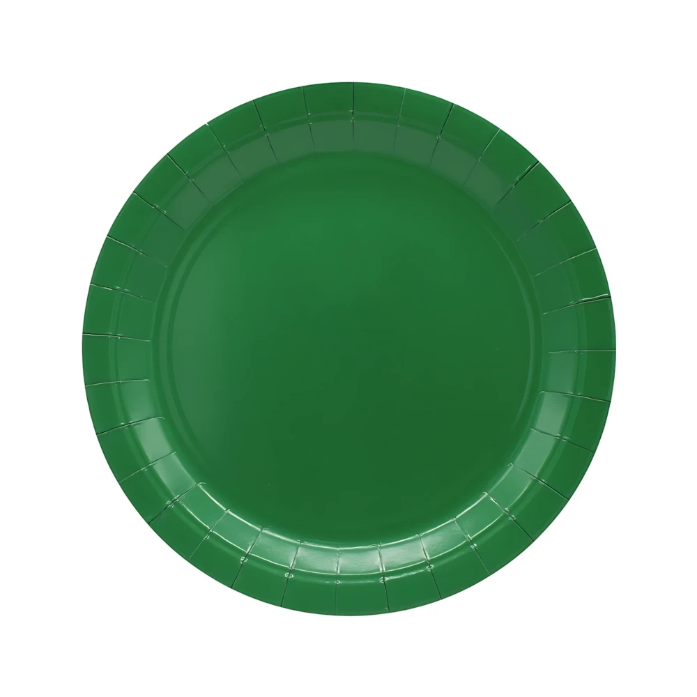 Piatti in carta 27cm Verde Scuro – Confezione da 15 pezzi
