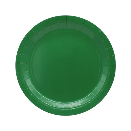 Piatti in carta 27cm Verde Scuro – Confezione da 15 pezzi