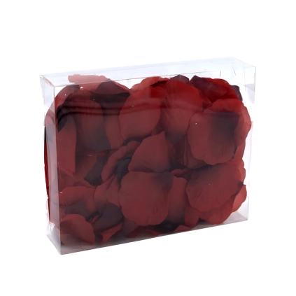 Petali di rosa rosso Bordeaux, Box con 100 petali, 1pz.