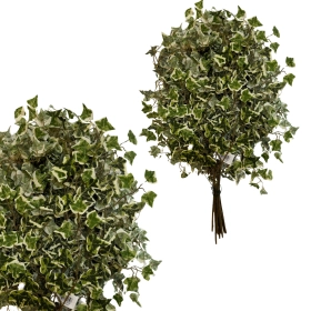 Foglie artificiali di edera variegata gialla e verde, 12pz.