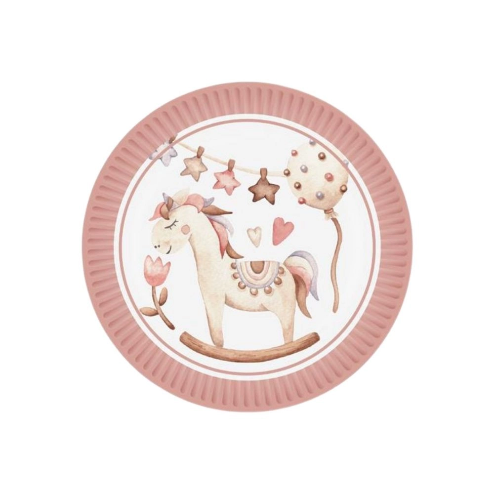 Piatti Nascita Bimba Sweet Girl 18cm per Festa Nascita