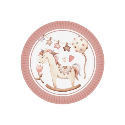 Piatti Nascita Bimba Sweet Girl 18cm per Festa Nascita