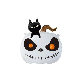 Palloncino Halloween Gatto e Zucca SuperShape 25" (63cm), 1Pz.