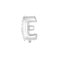 Palloncino Lettera E Argento mini shape 14" (35cm) in mylar, 1pz.