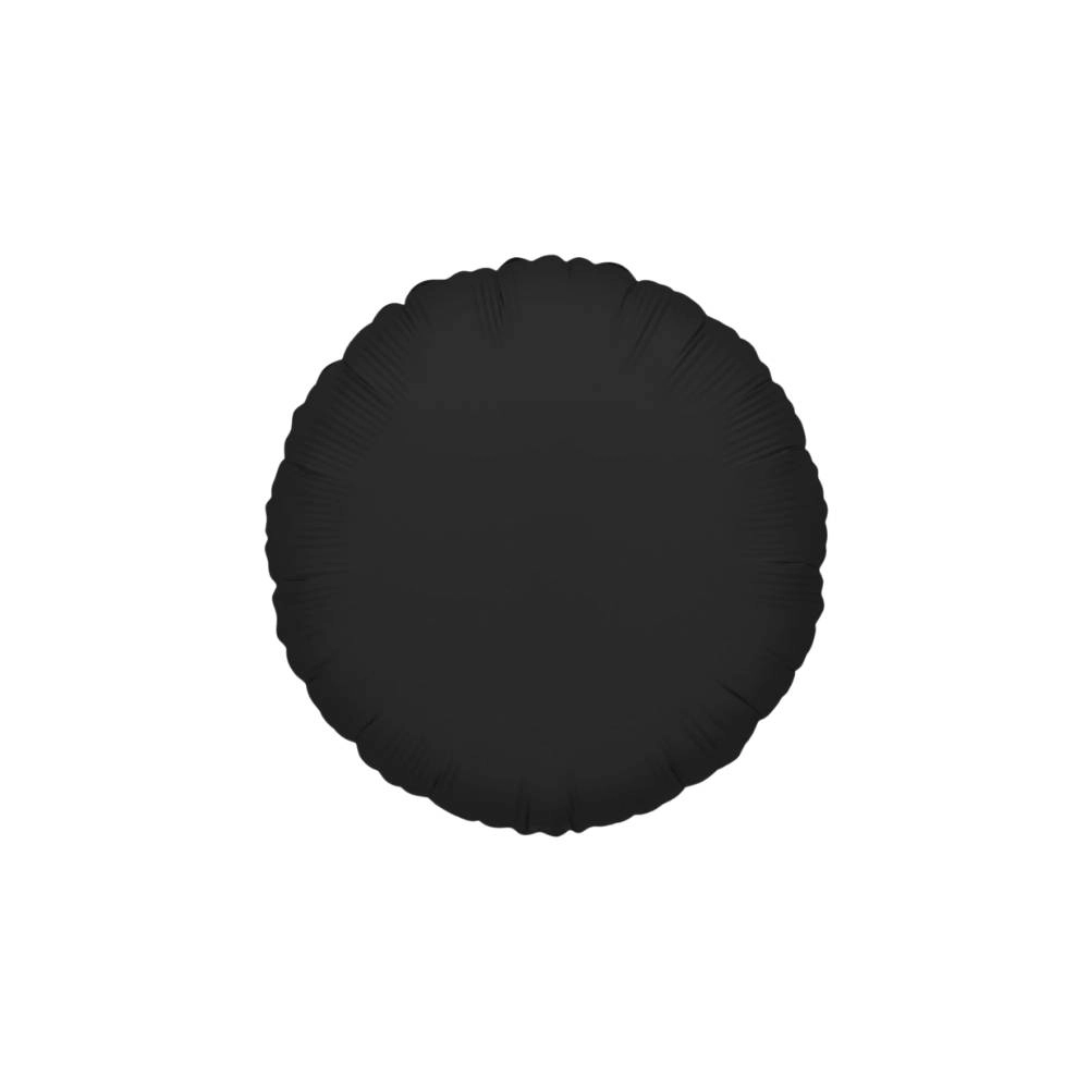 Palloncino Mylar Tondo Nero per Feste e Party 18" (45cm) - 1pz