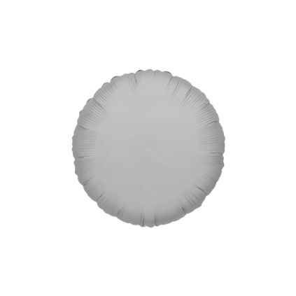 Palloncino Mylar Tondo Argento per Feste e Party 18" (45cm) - 1pz