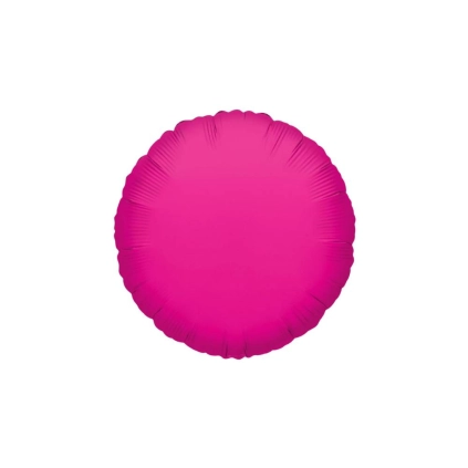 Palloncino Mylar Tondo Fucsia per Feste e Party 18" (45cm) - 1pz