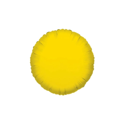 Palloncino Mylar Tondo Giallo per Feste e Party 18" (45cm) - 1pz