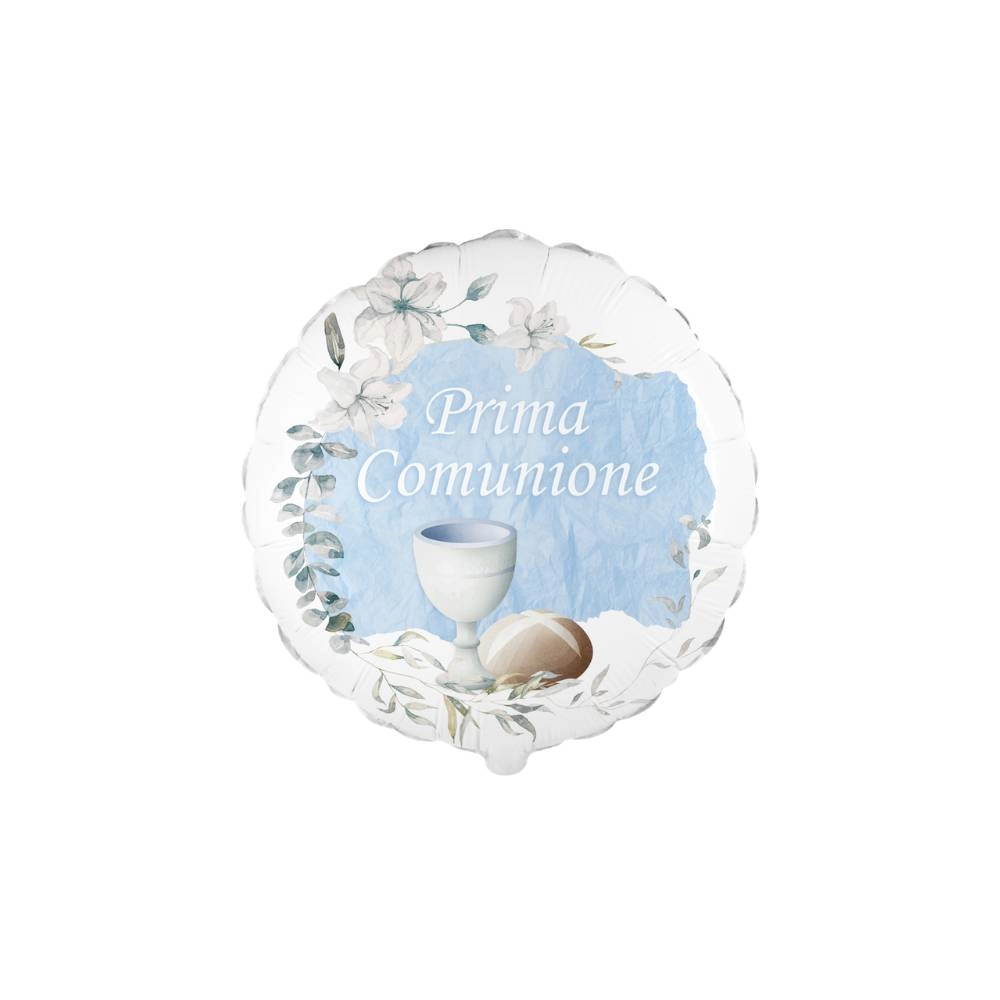 Palloncino Comunione Acquerello Celeste 18" (45cm) - 1pz