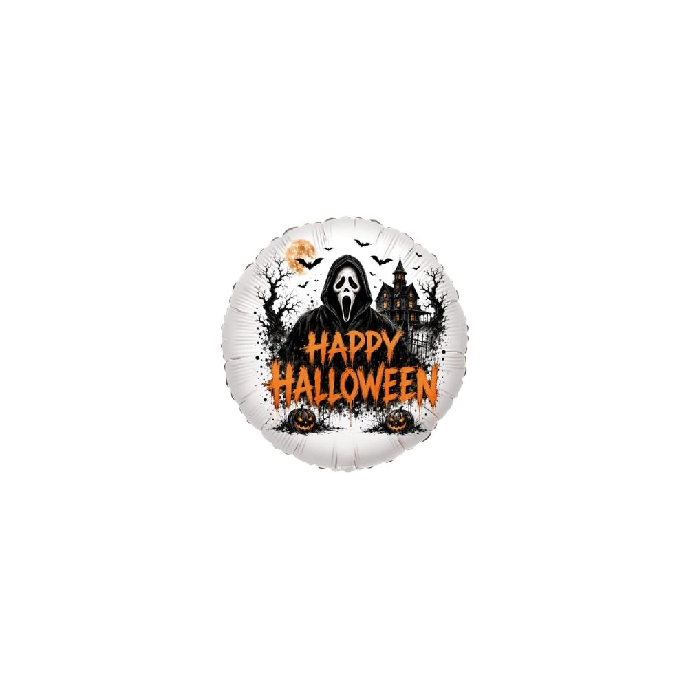 Pallone Mylar Halloween Ghostface Tondo 9" (23cm) 5pz