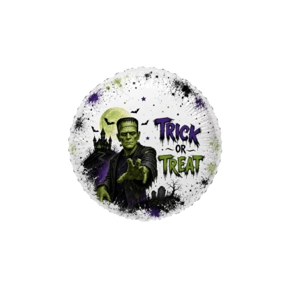 Mylar Halloween Frankenstein Tondo 18" (46cm) 1pz