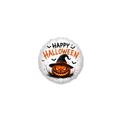 Mylar Halloween Zucca Malvagia Tondo MiniShape 9" (23cm), 5pz