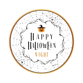 Piatti Halloween Night Carta Compostabile 23cm (9") 8pz