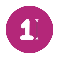 Numeri Fucsia mini 14''-35cm