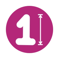 Numeri Fucsia super 40''-101cm