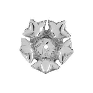 Palloncino rocca fun factory deco star argento minishape 9" - 23cm. 5pz