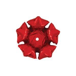 Palloncino rocca fun factory deco star rosso minishape 9" - 23cm. 5pz
